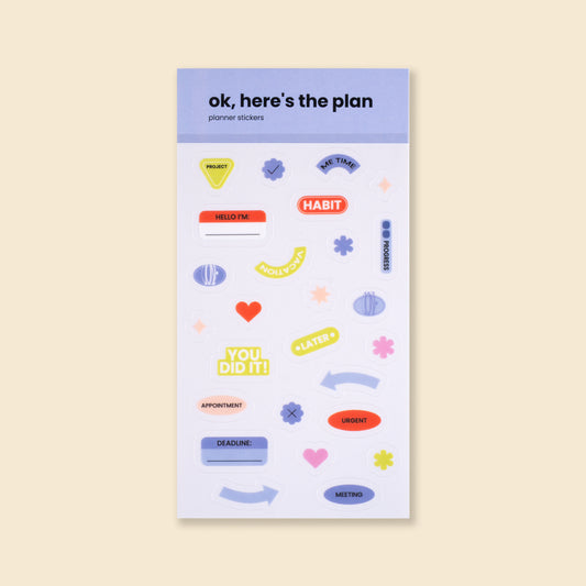 Ok, Here's the Plan Stickers - Planning Essentials Sticker Sheet