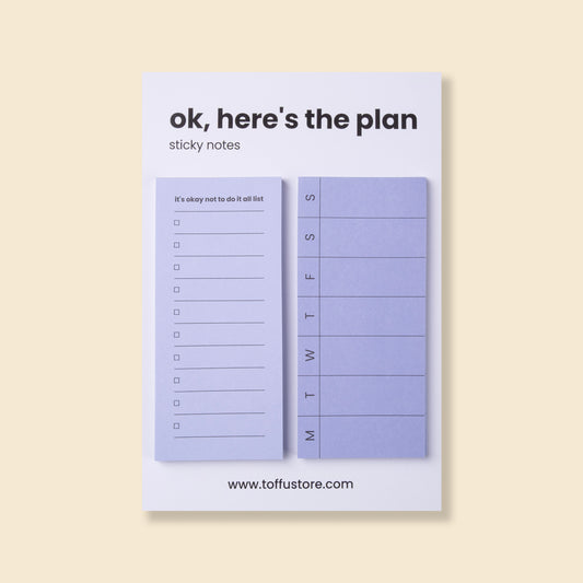 Ok, Here’s the Plan – Weekly & To-Do Sticky Notes